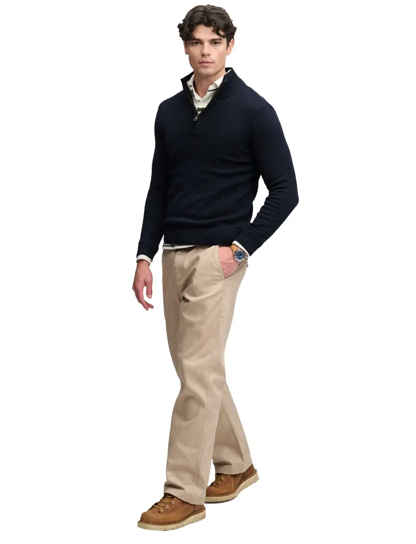 Trui Superdry half zip navy slim fit