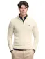 Trui Superdry half zip creme grof gebreid