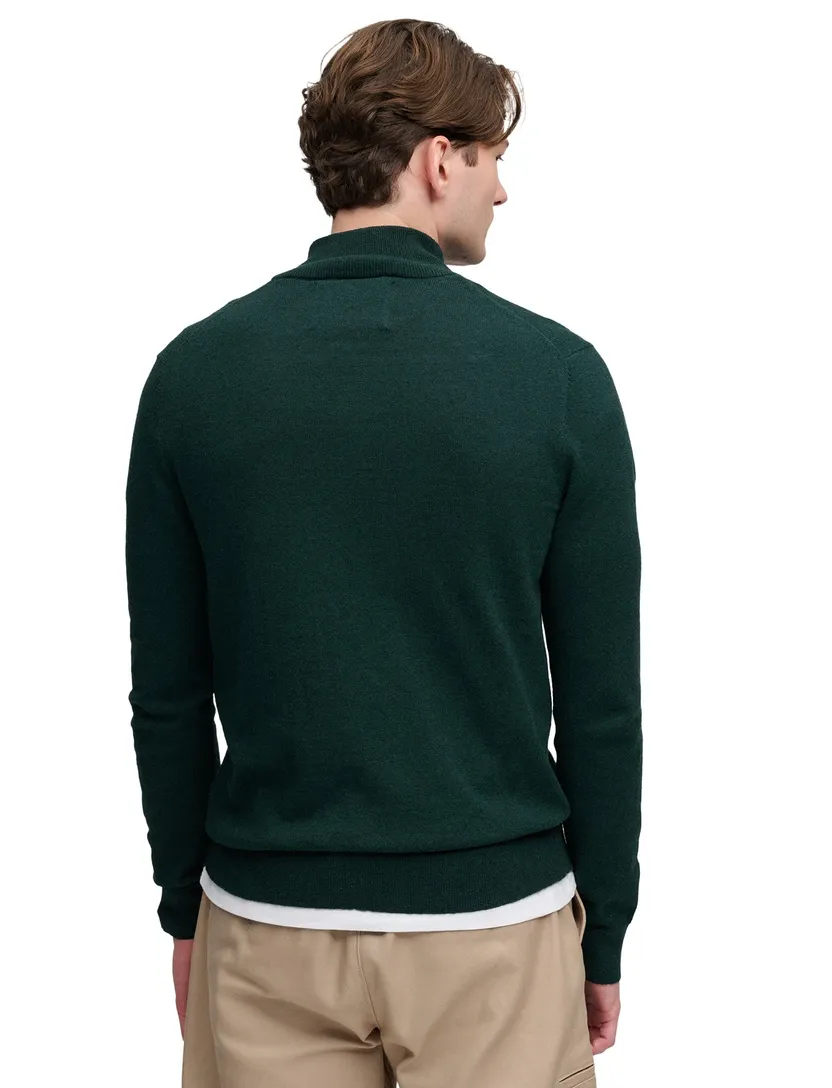 Superdry donkergroen half zip slim fit truien