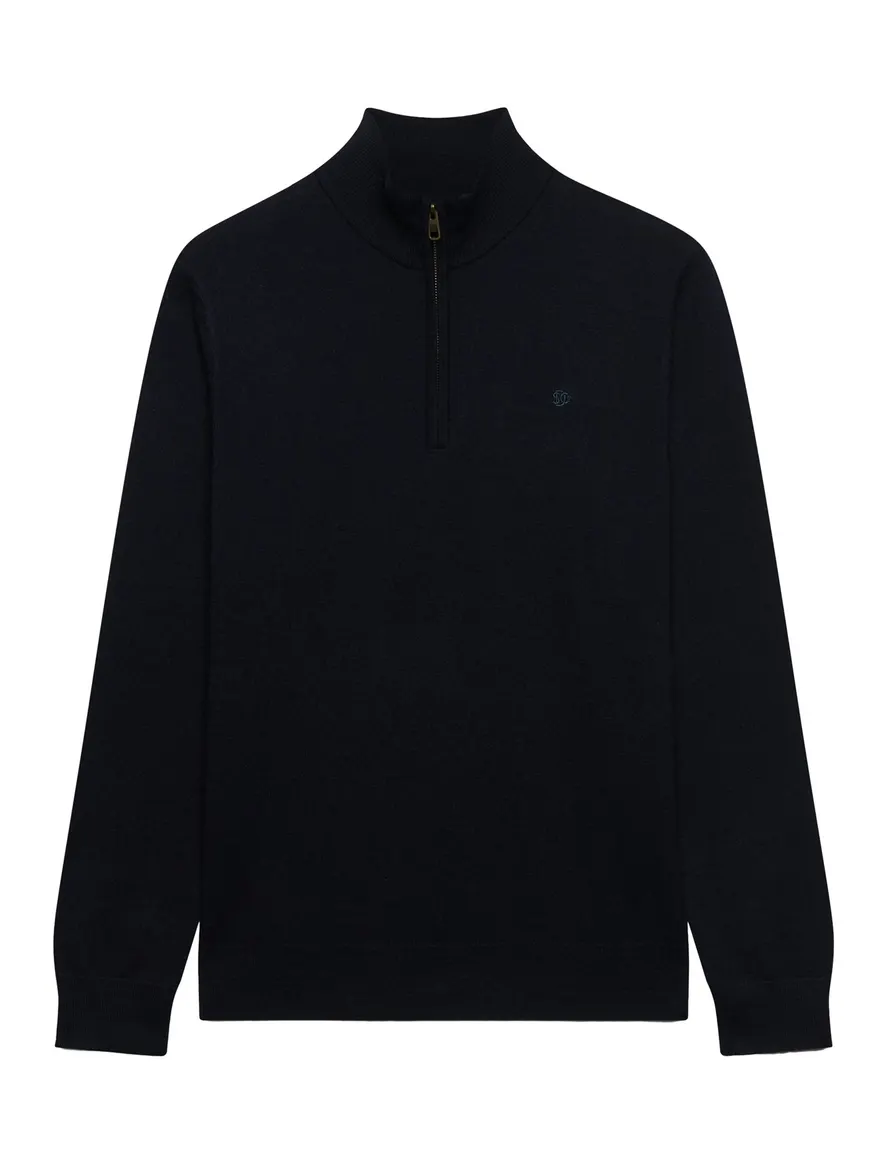 Superdry half zip trui donkerblauw