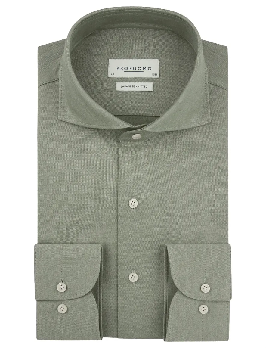 Overhemd Profuomo groen SHIRT X-CUTAWAY SF GREEN