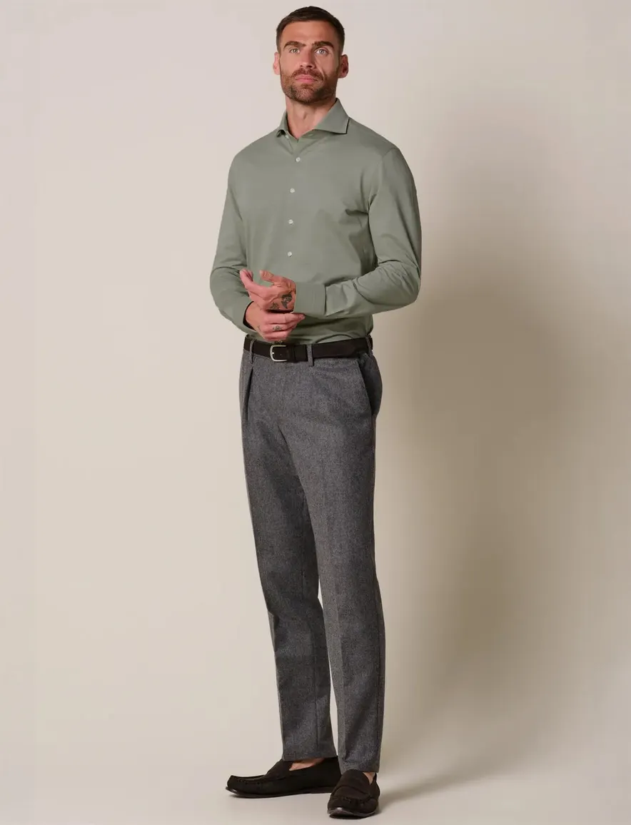 Overhemd Profuomo groen SHIRT X-CUTAWAY SF GREEN