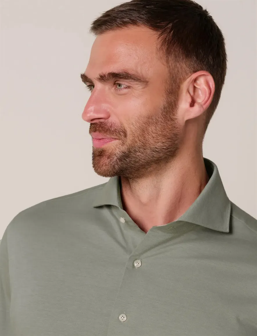Overhemd Profuomo groen SHIRT X-CUTAWAY SF GREEN