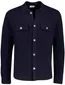 Profuomo vest donkerblauw gemeleerd gebreid