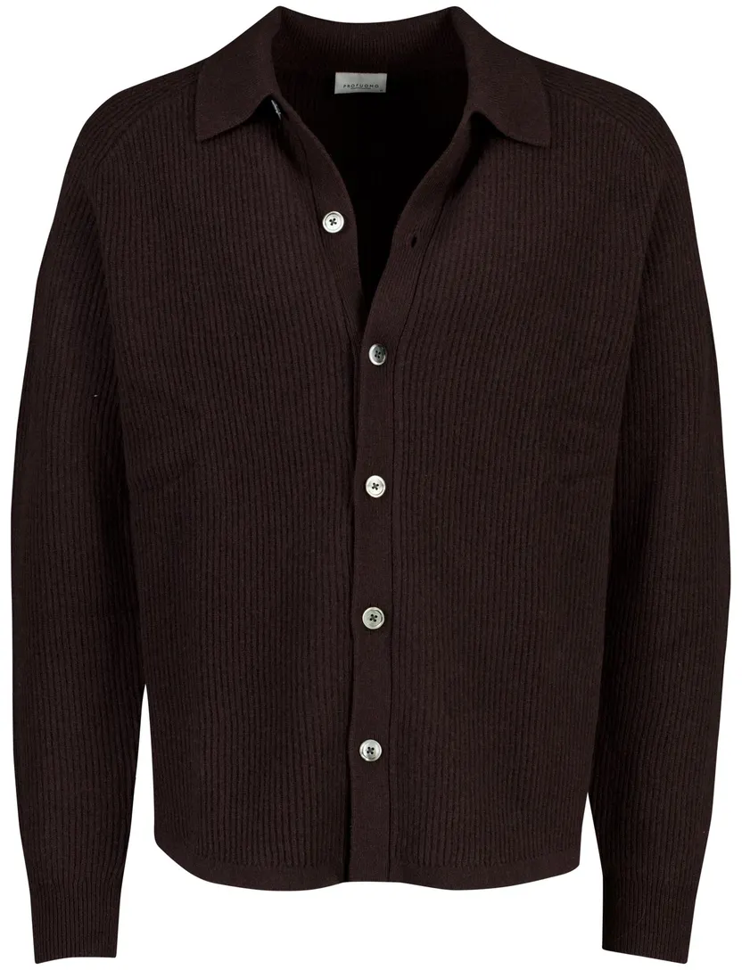 Vest Profuomo bruin gebreid