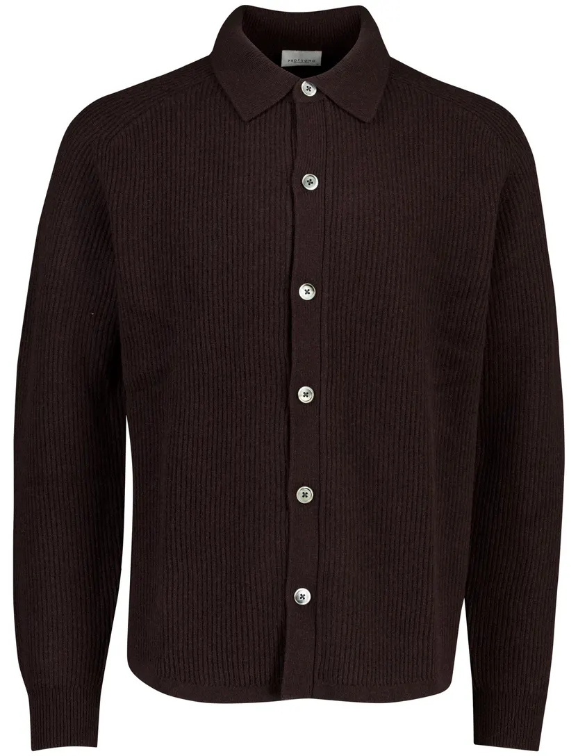Vest Profuomo bruin gebreid