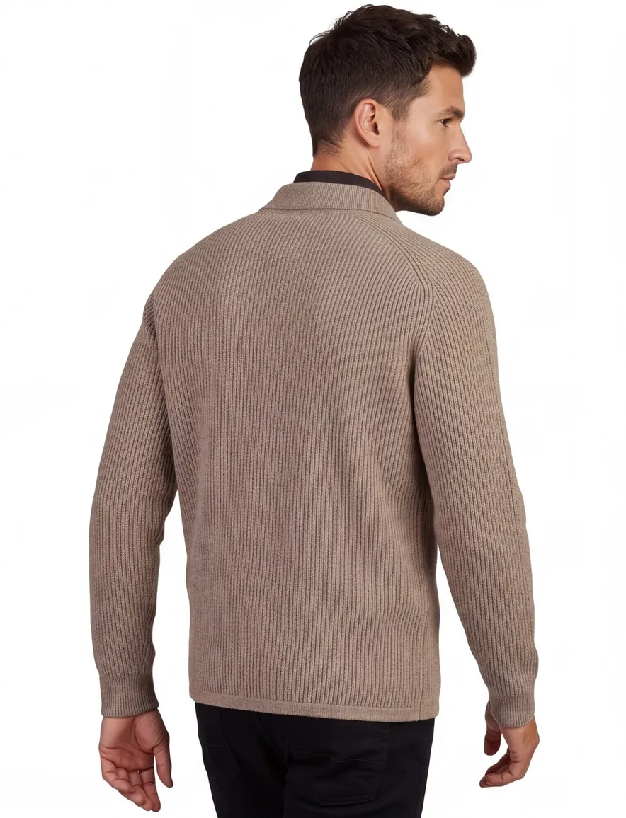 Vest Profuomo beige OVERSHIRT FULL BUTTON BEI