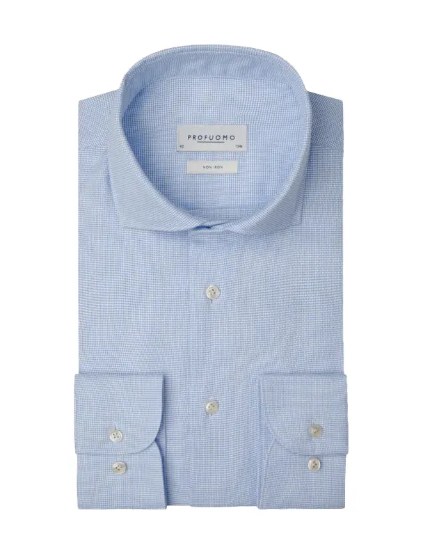 Overhemd Profuomo lichtblauw SHIRT CUTAWAY SF BLUE