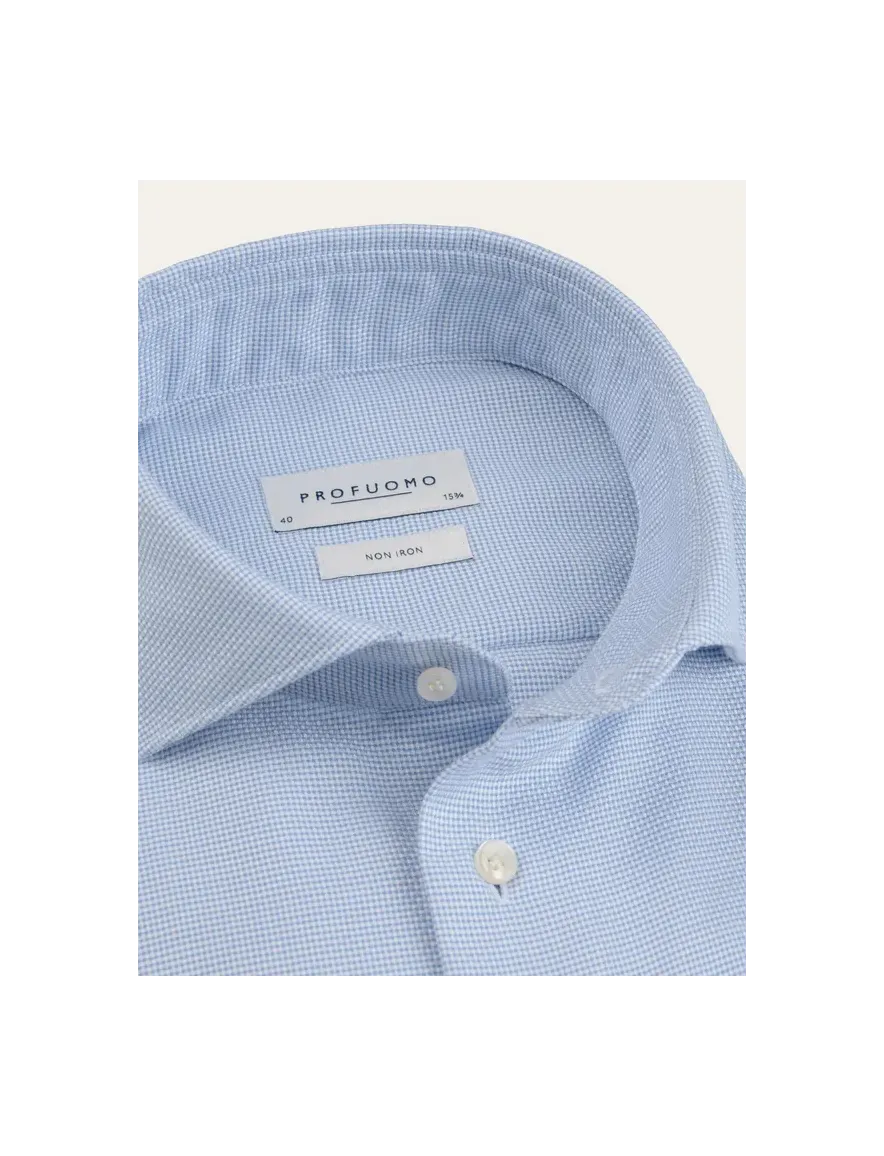 Overhemd Profuomo lichtblauw SHIRT CUTAWAY SF BLUE