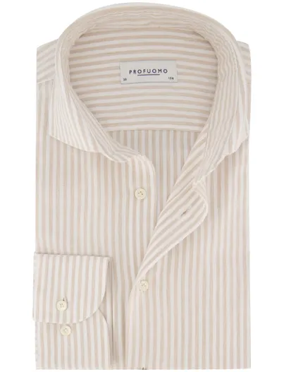 Profuomo Overhemd Profuomo beige katoen