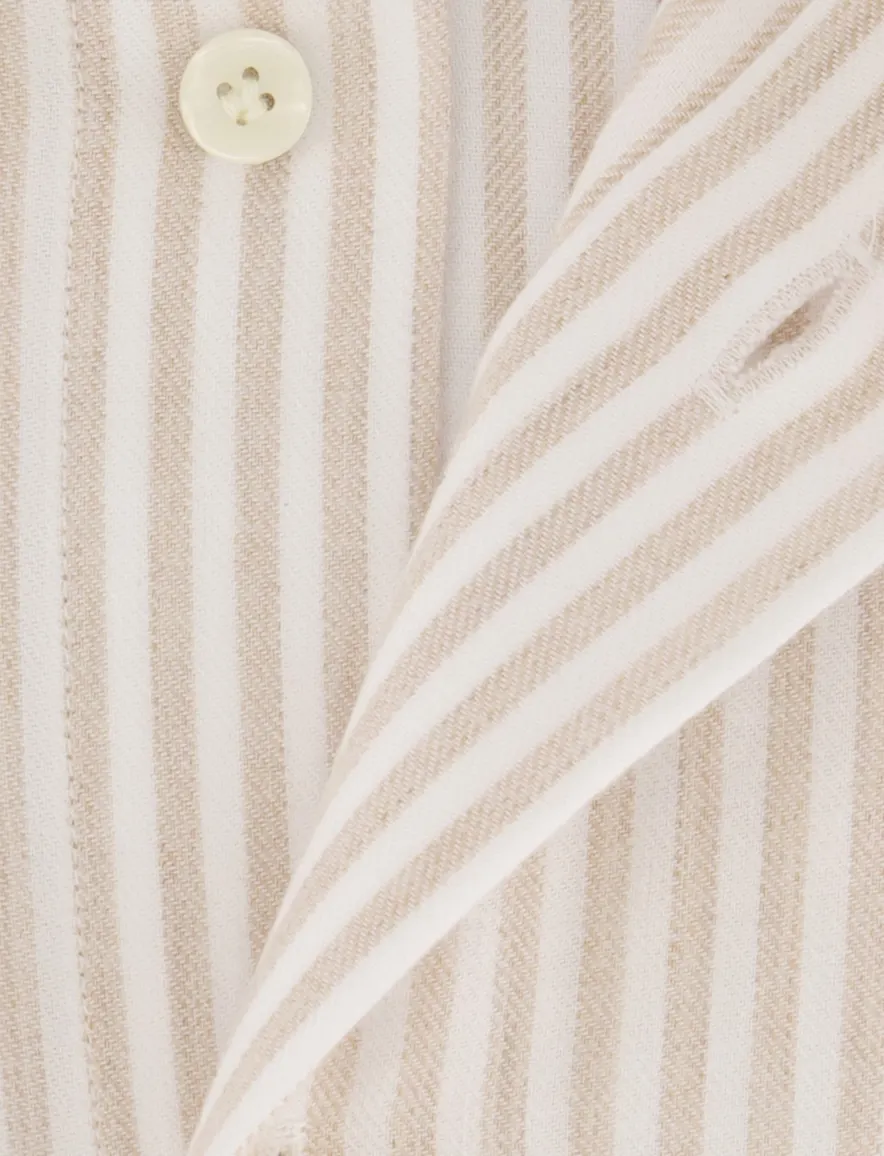Overhemd Profuomo beige SHIRT CUTAWAY SF L.BEIGE