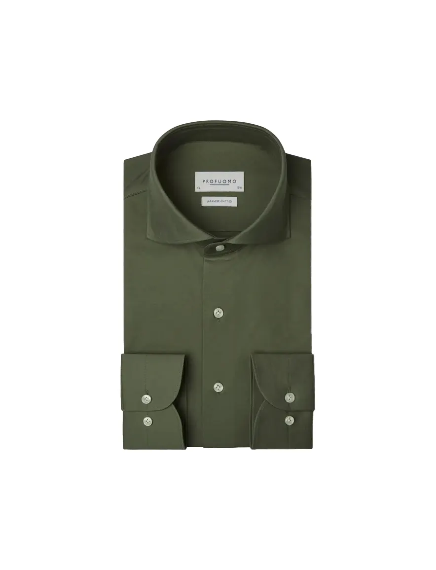 Overhemd Profuomo groen SHIRT X-CUTAWAY SF GREEN
