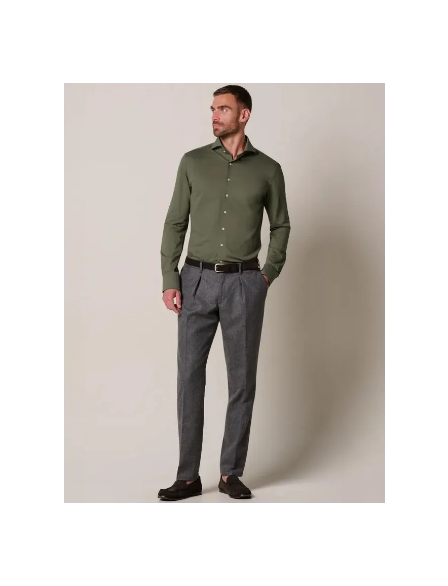 Overhemd Profuomo groen SHIRT X-CUTAWAY SF GREEN