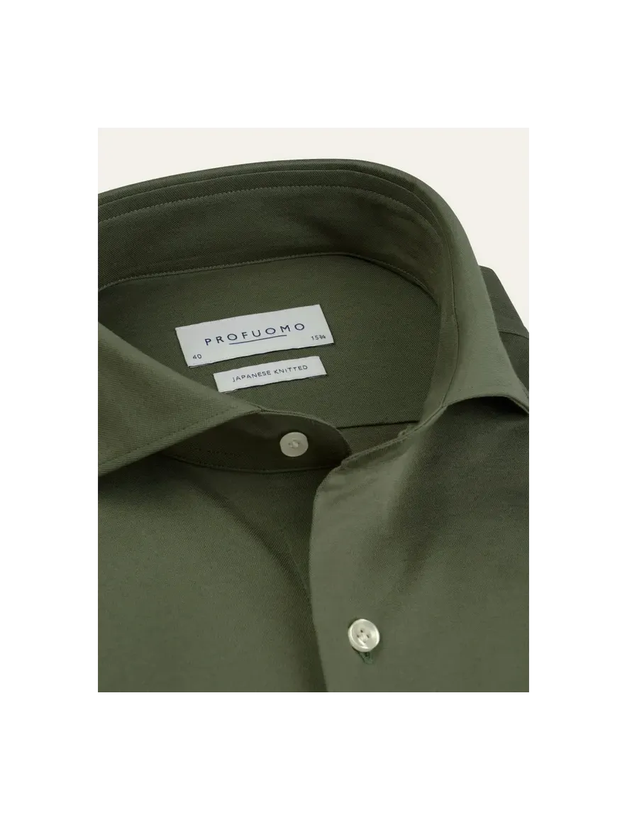 Overhemd Profuomo groen SHIRT X-CUTAWAY SF GREEN