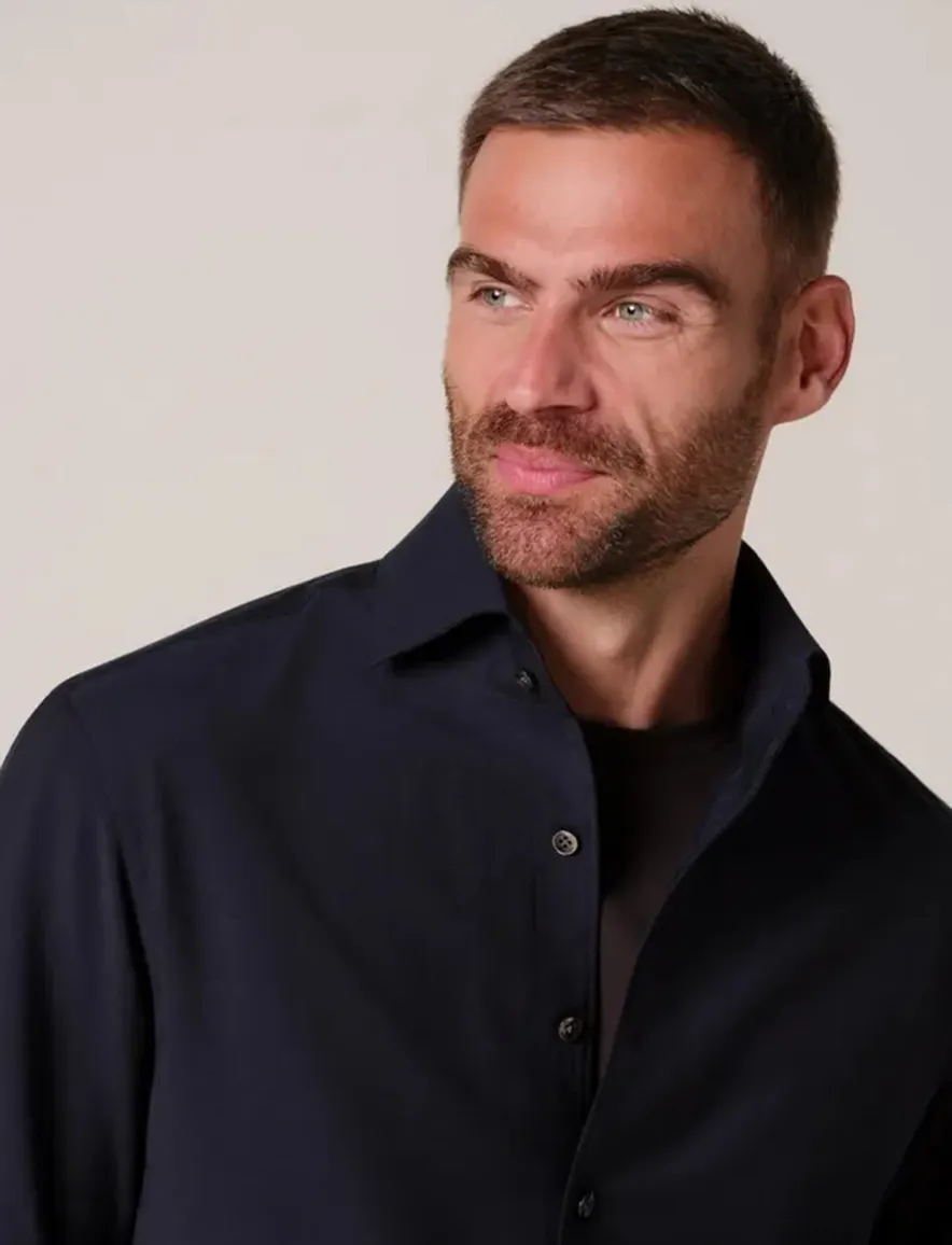 Overhemd Profuomo donkerblauw SHIRT ONE PIECE SF NAVY