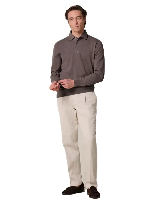Profuomo poloshirt aubergine