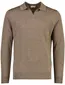Trui Profuomo bruin POLO OPEN COLLAR LS BROWN