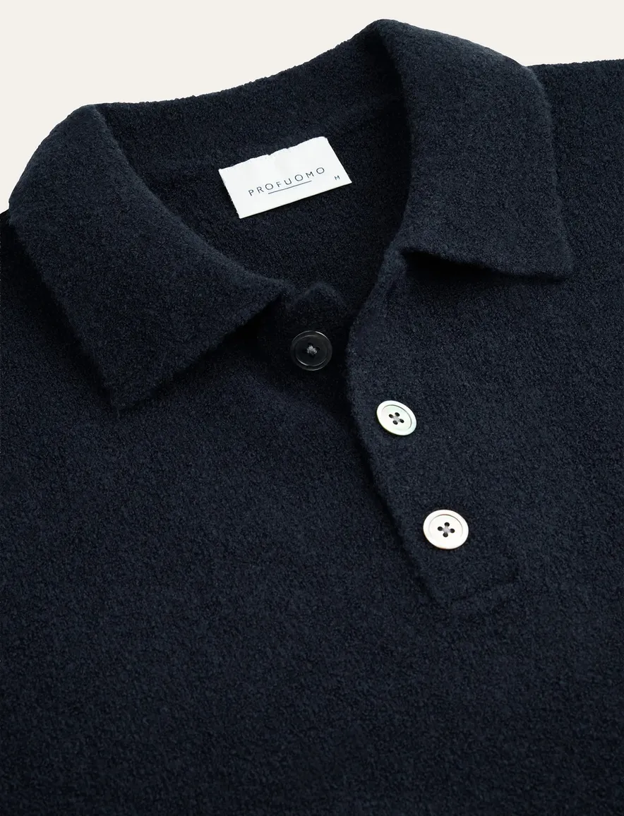 Poloshirt Profuomo donkerblauw POLO LS NAVY