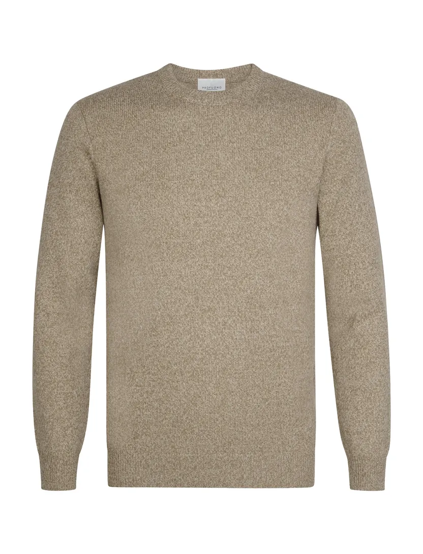 Trui Profuomo beige gebreid