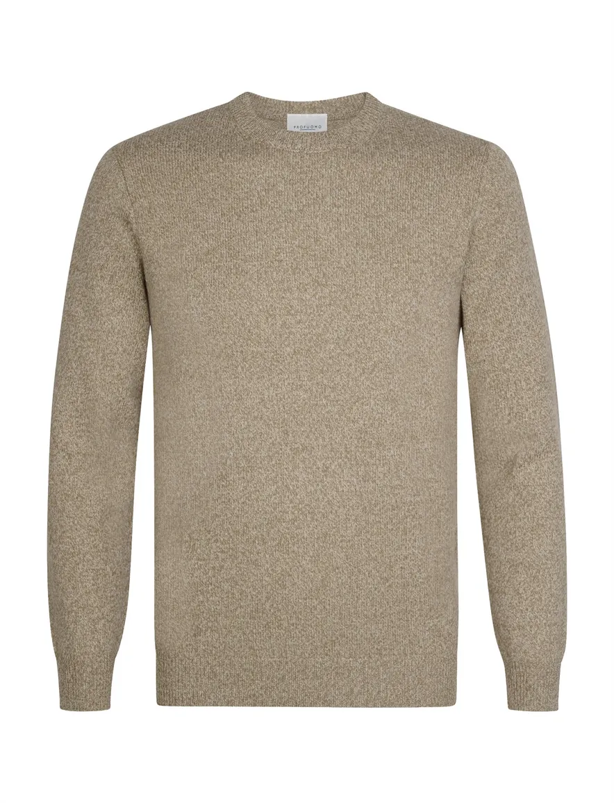 Trui Profuomo beige PULLOVER CREW NECK BEIGE
