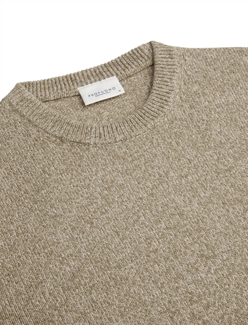 Trui Profuomo beige gebreid