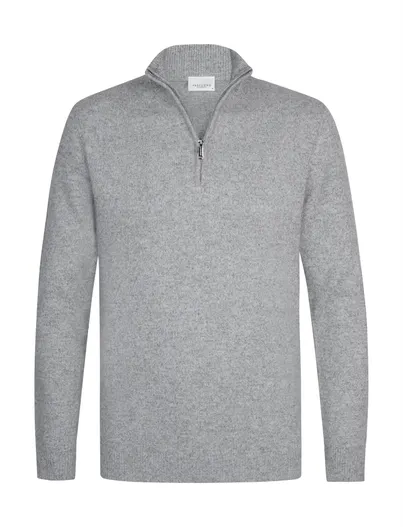 Profuomo Profuomo vest grijs gebreid