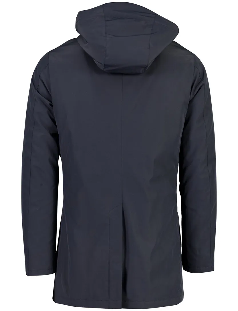 Parka jas Profuomo donkerblauw magnetische knopen
