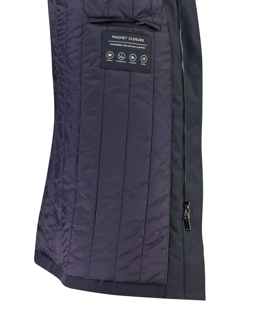 Parka jas Profuomo donkerblauw magnetische knopen