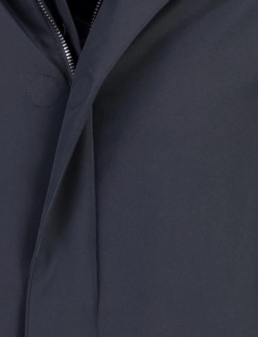 Profuomo parka jas donkerblauw met magnetische knopen