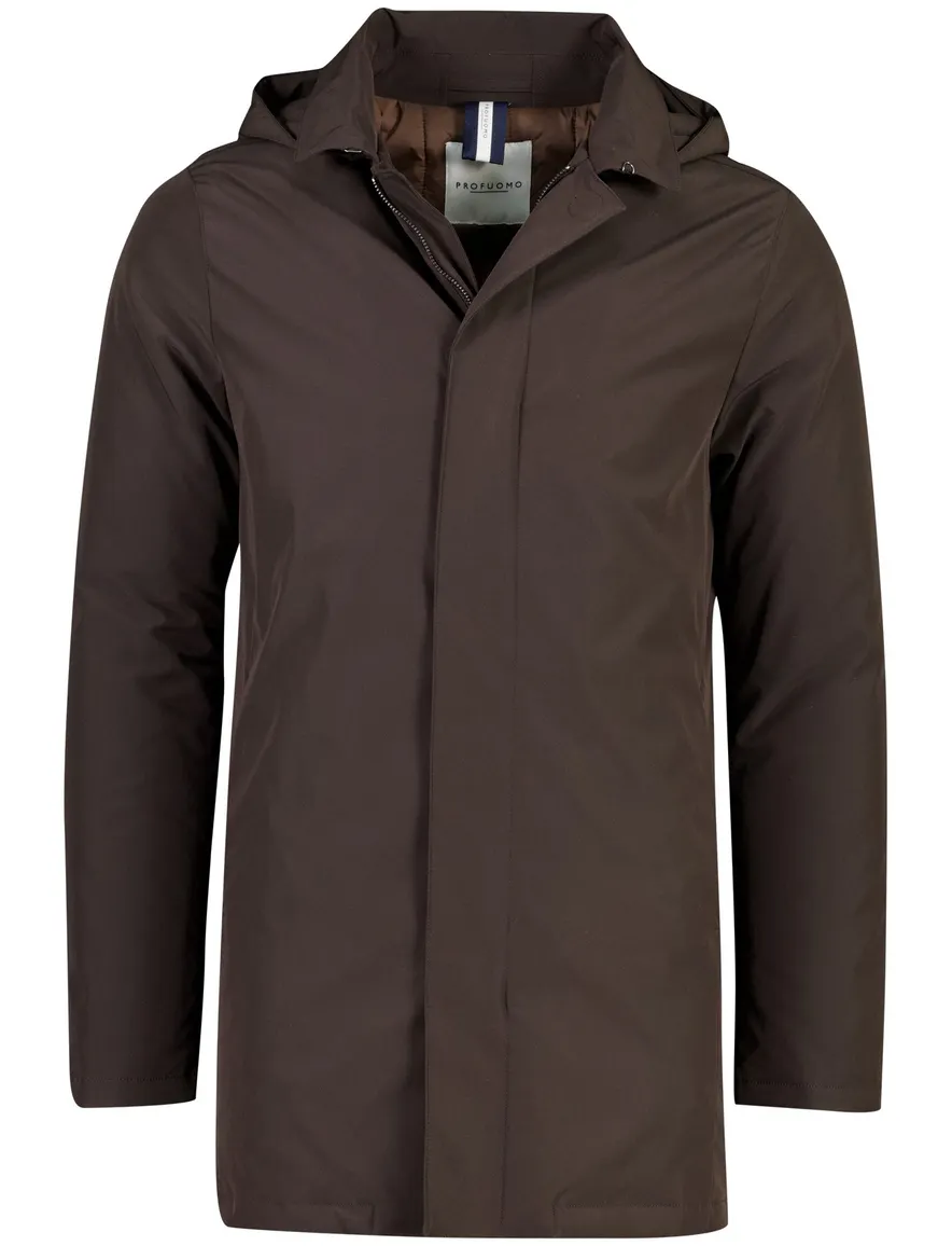 Profuomo parka jas bruin waterafstotend magnetische knopen