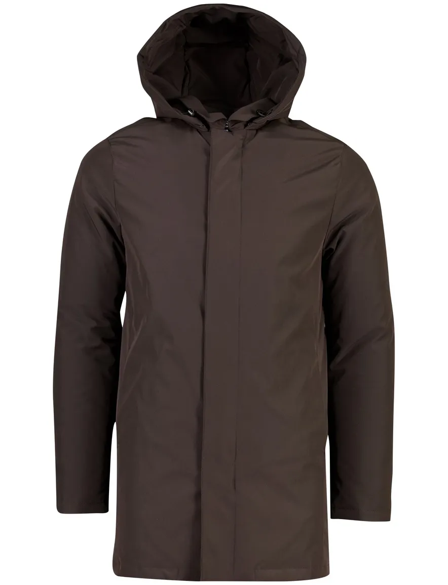 Profuomo parka jas bruin waterafstotend magnetische knopen