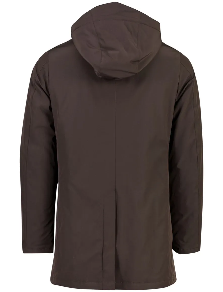 Profuomo parka jas bruin waterafstotend magnetische knopen