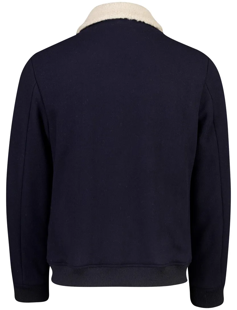Bomberjack Profuomo donkerblauw lammy kraag
