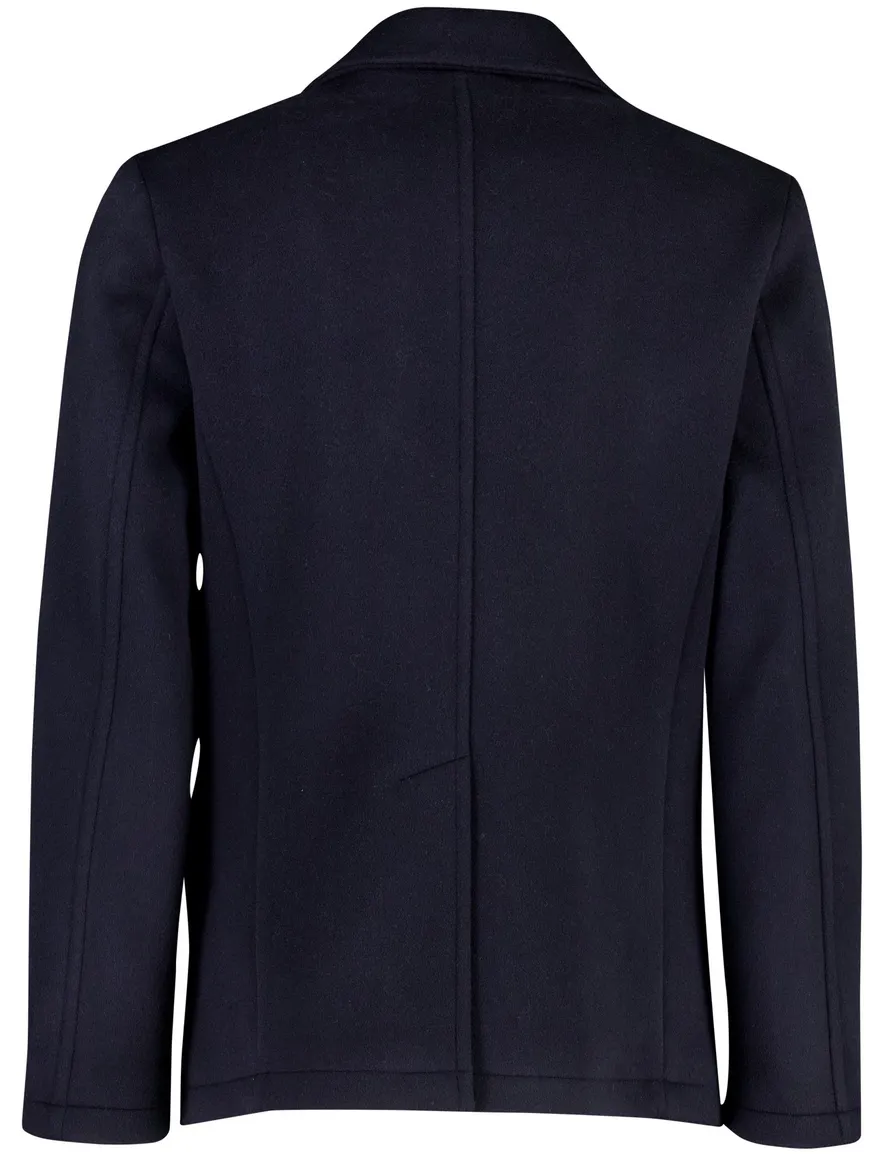 Jas Profuomo donkerblauw OUTERW PEACOAT WOOL NAVY