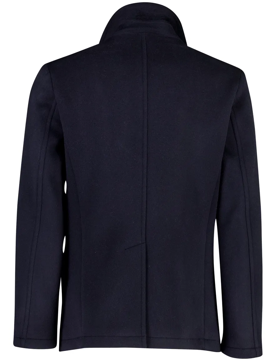 Jas Profuomo donkerblauw OUTERW PEACOAT WOOL NAVY