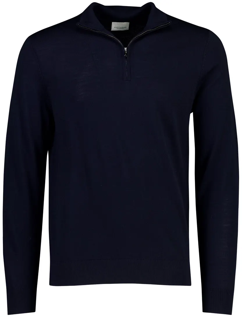 Trui Profuomo donkerblauw gebreid