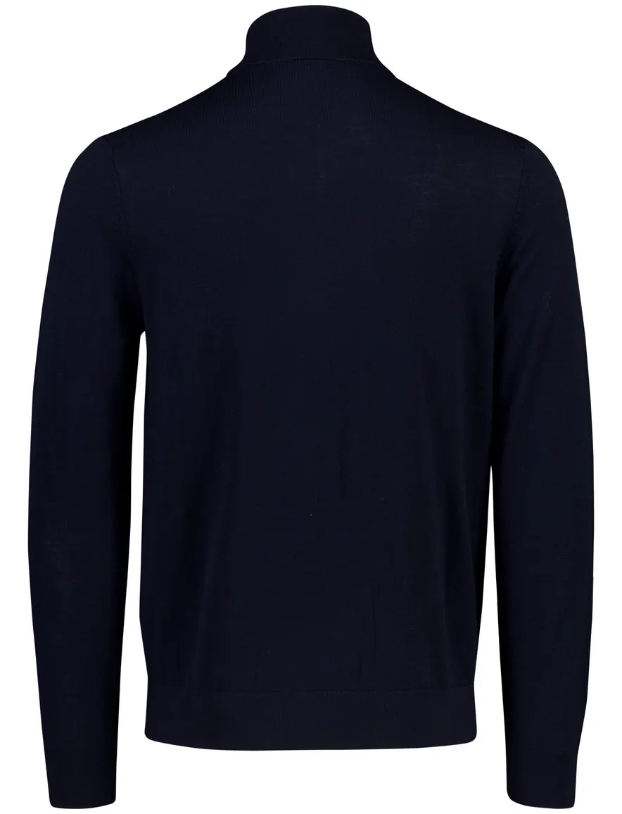 Trui Profuomo donkerblauw PULLOVER HALF ZIP NAVY