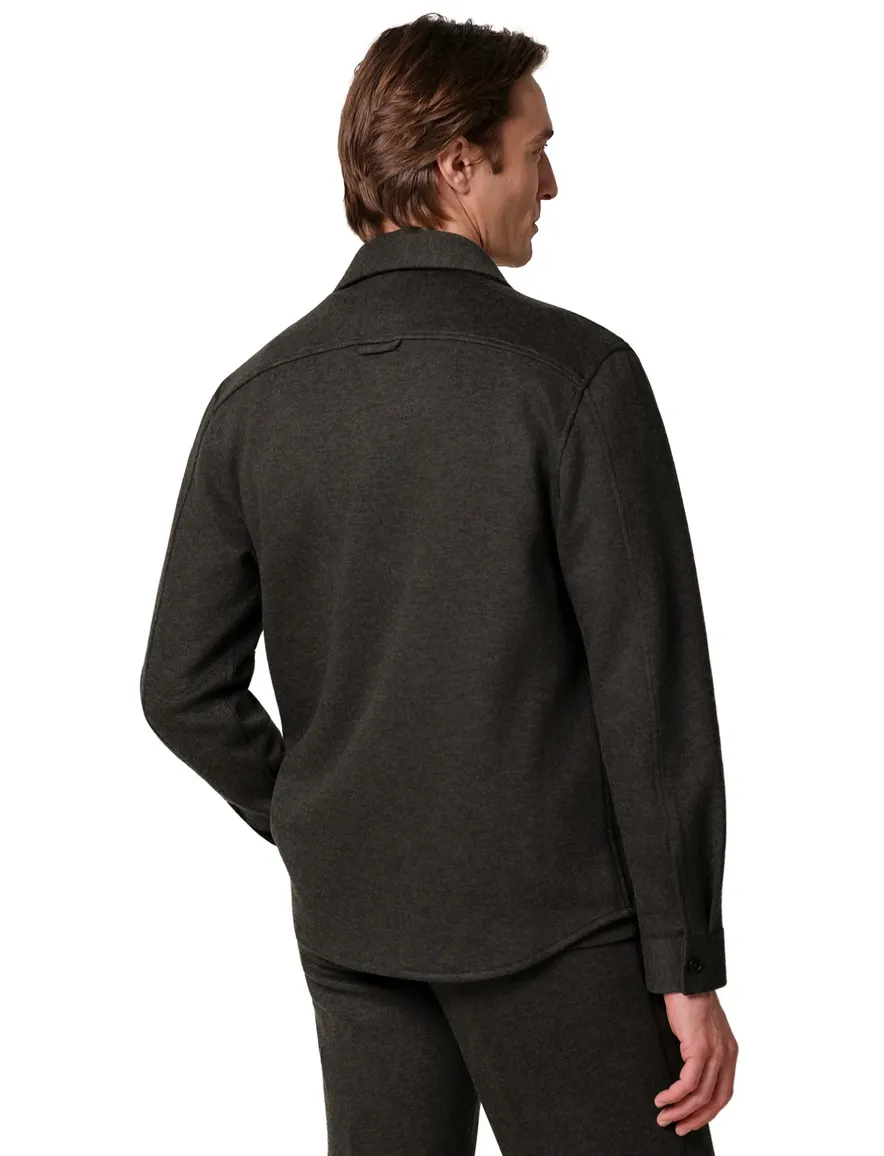 Profuomo overshirt bruin met borstzak