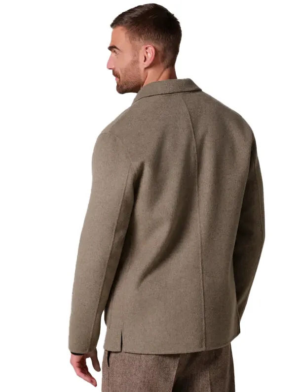 Overshirts Profuomo bruin wol