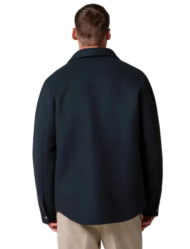 Overshirt Profuomo donkerblauw wol
