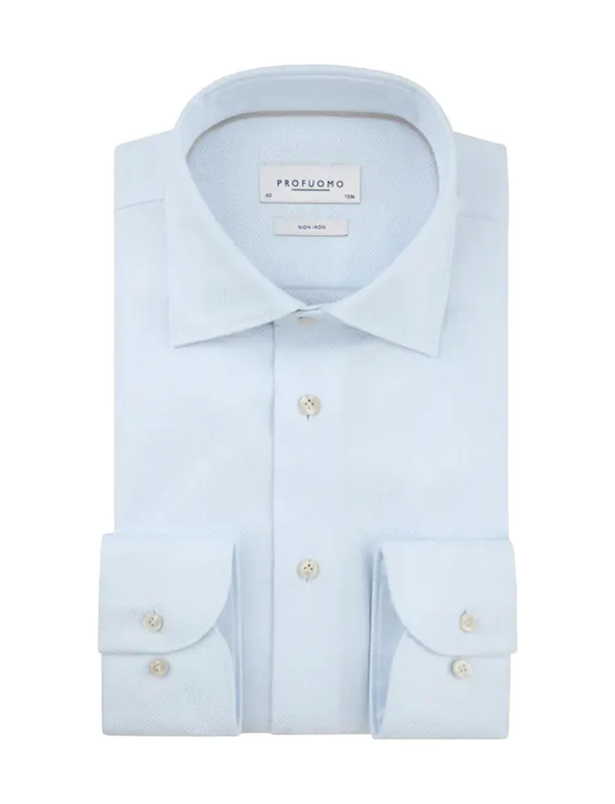 Profuomo Slim Fit overhemd lichtblauw