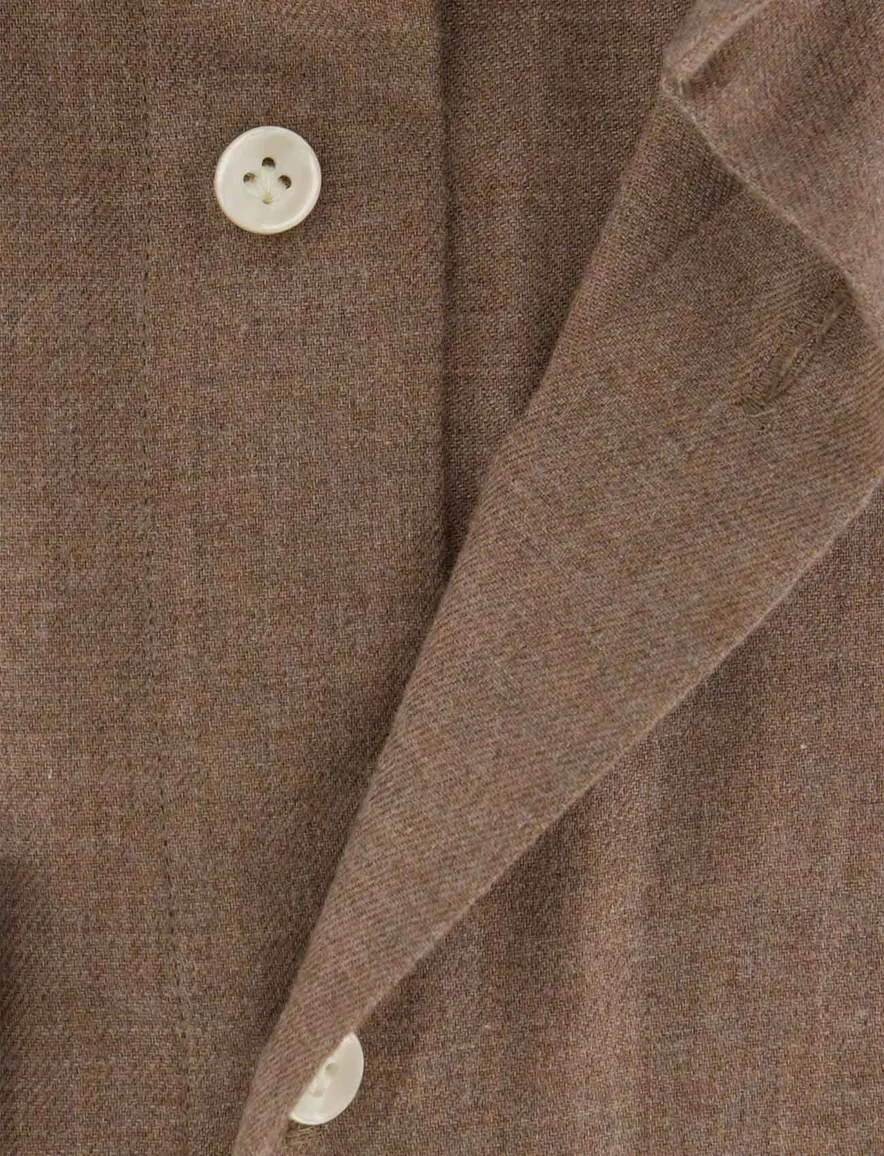 Overhemd Profuomo bruin SHIRT CUTAWAY SF BROWN