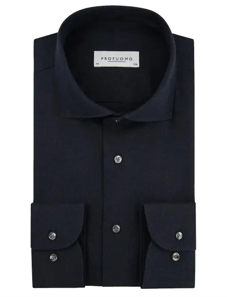Overhemd Profuomo donkerblauw SHIRT CUTAWAY SF NAVY