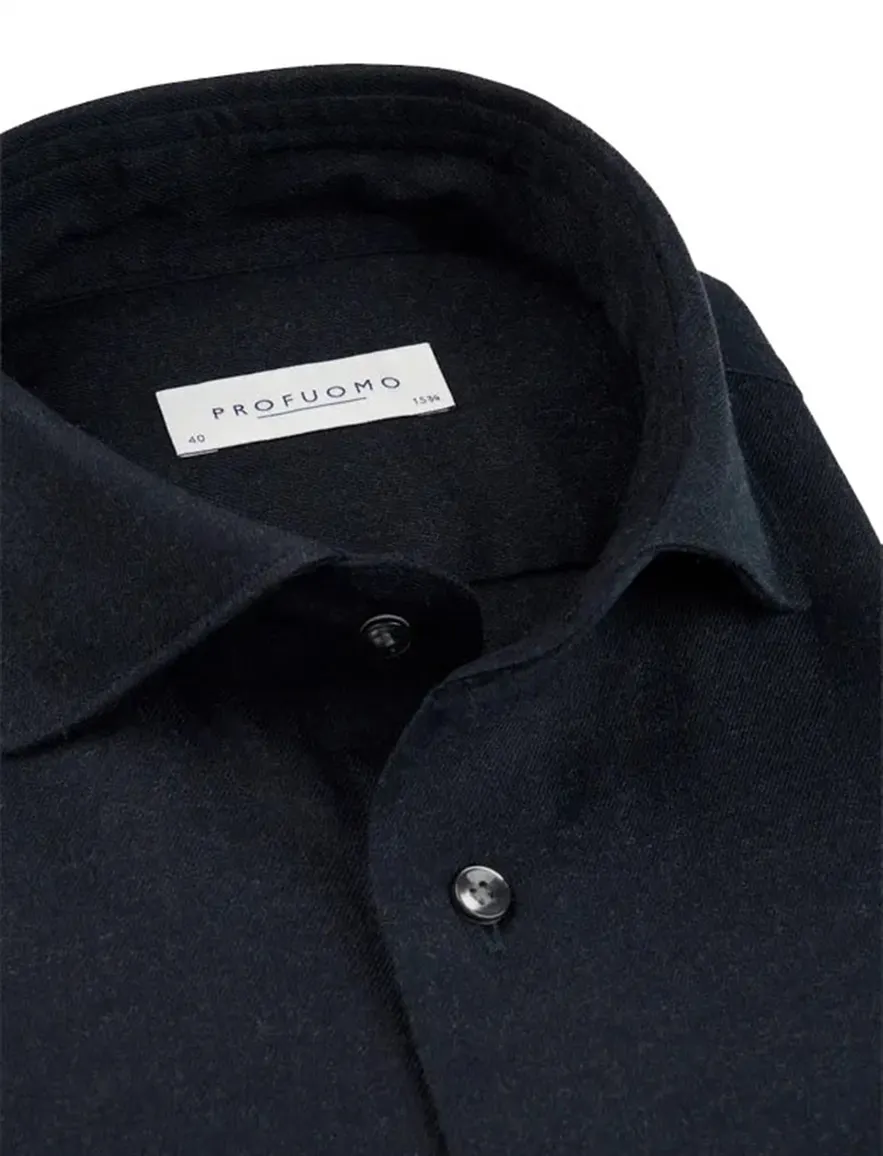Overhemd Profuomo donkerblauw SHIRT CUTAWAY SF NAVY