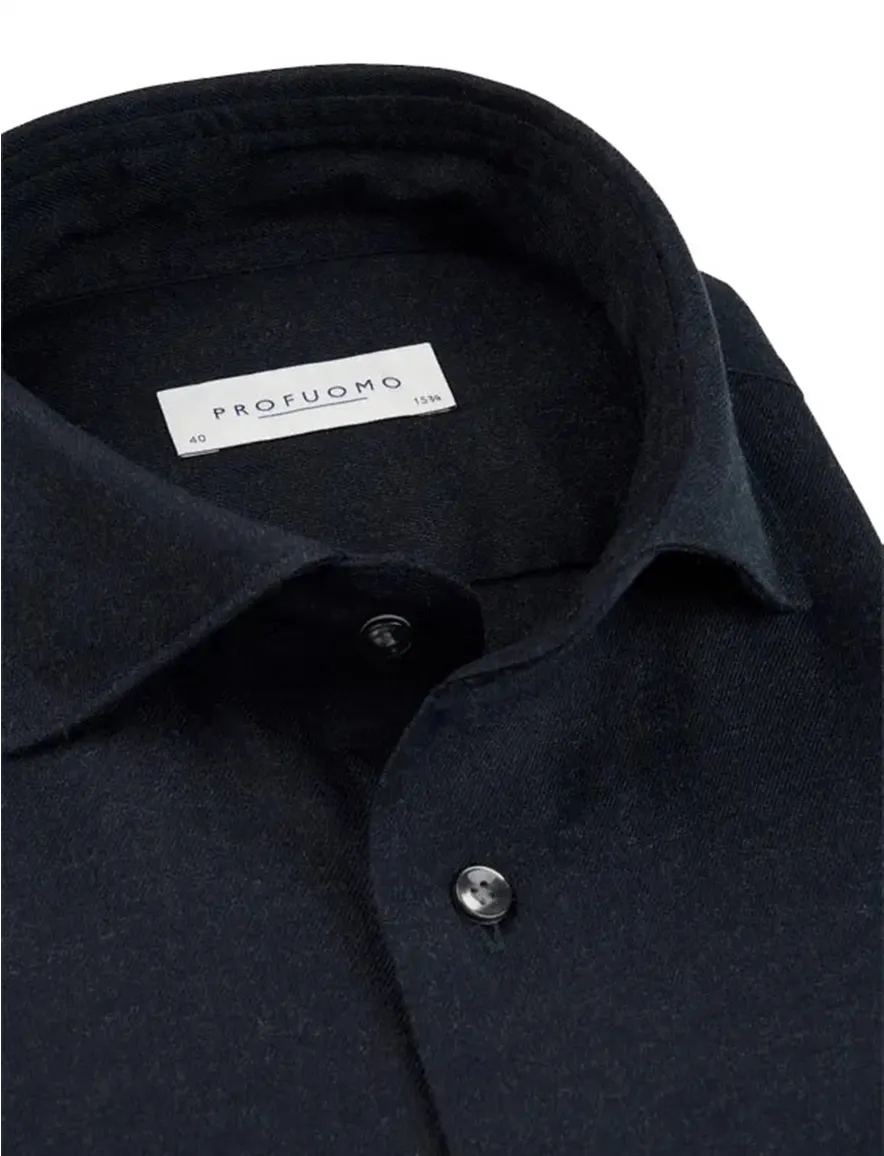 Profuomo overhemd donkerblauw