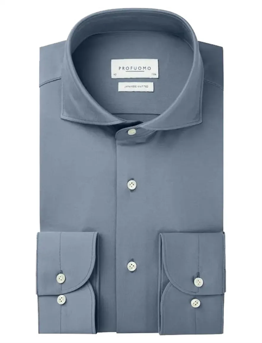 Overhemd Profuomo lichtblauw SHIRT X-CUTAWAY SF INDIGO