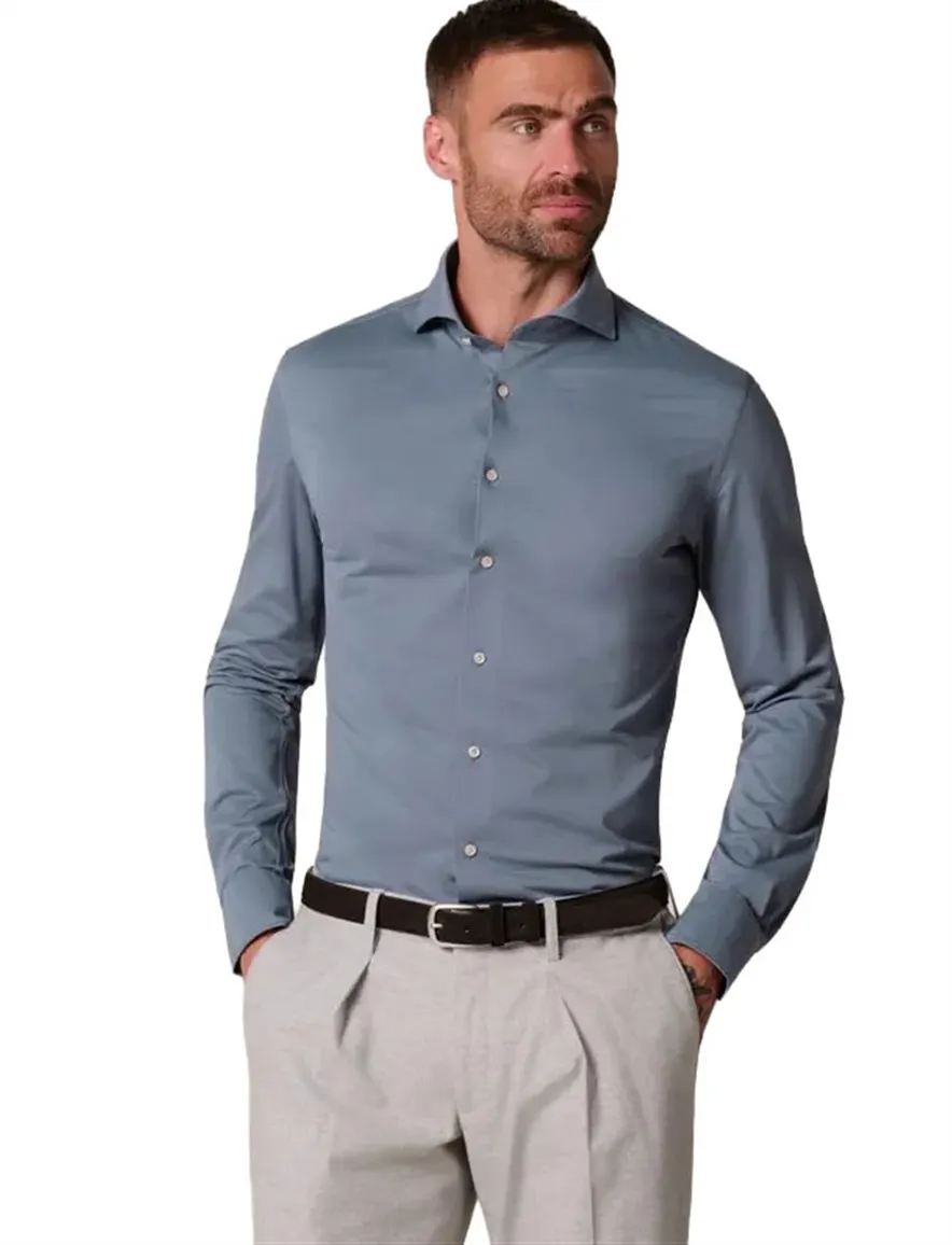 Overhemd Profuomo lichtblauw SHIRT X-CUTAWAY SF INDIGO