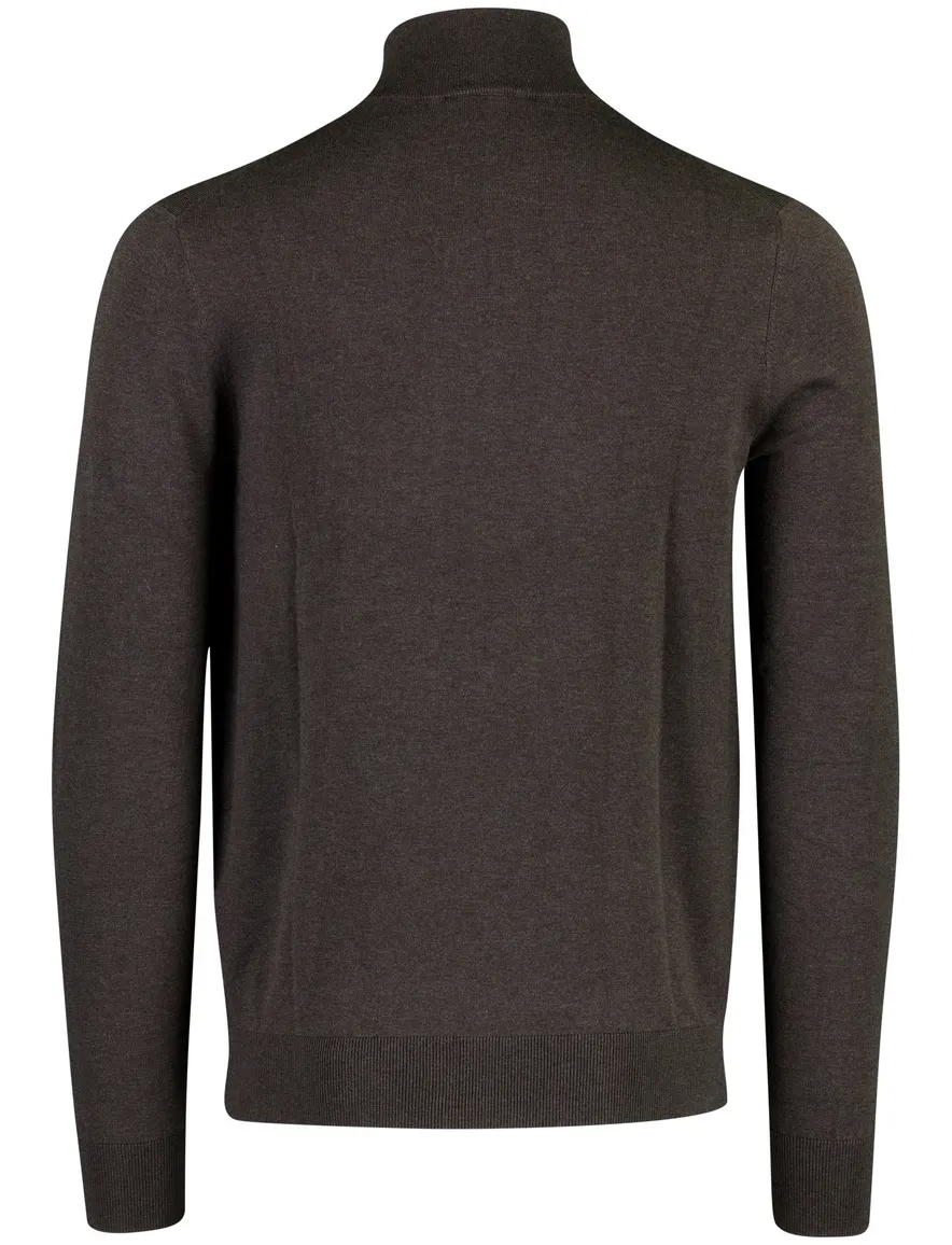 Profuomo trui half zip bruin