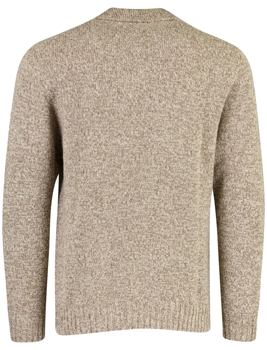 Trui Profuomo beige POLO OPEN COLLAR LS BROWN
