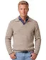 Trui Profuomo beige POLO OPEN COLLAR LS BROWN